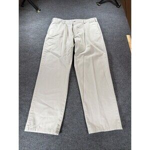 JACK DONNELLY Dalton Beige 100% Cotton Flat Front Slim Fit Pants 38x32 USA
